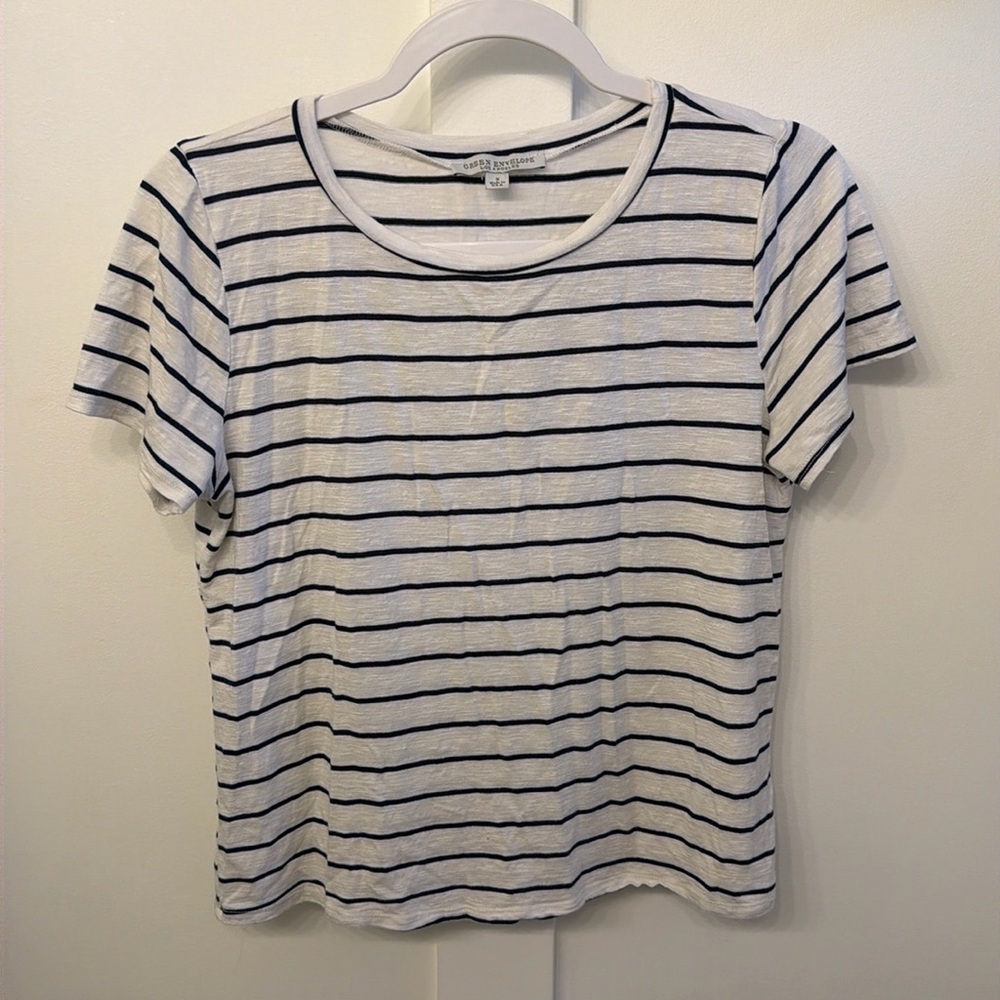 Striped crew neck tee